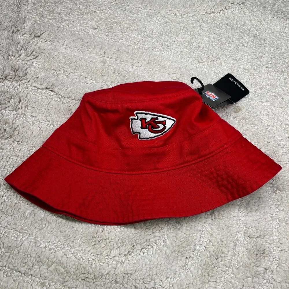 '47 Brand Kansas City Chiefs Bucket Hat Unisex OSFA Red NFL Embroidered Logo NWT